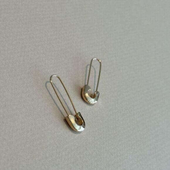 Safety Pin Earrings N1352 - Picture 4 of 5